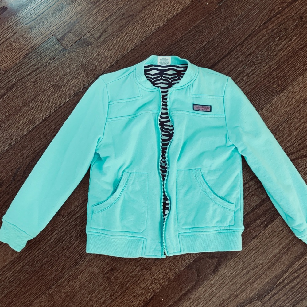 Vineyard Vines girls size Medium 10-12 zip front